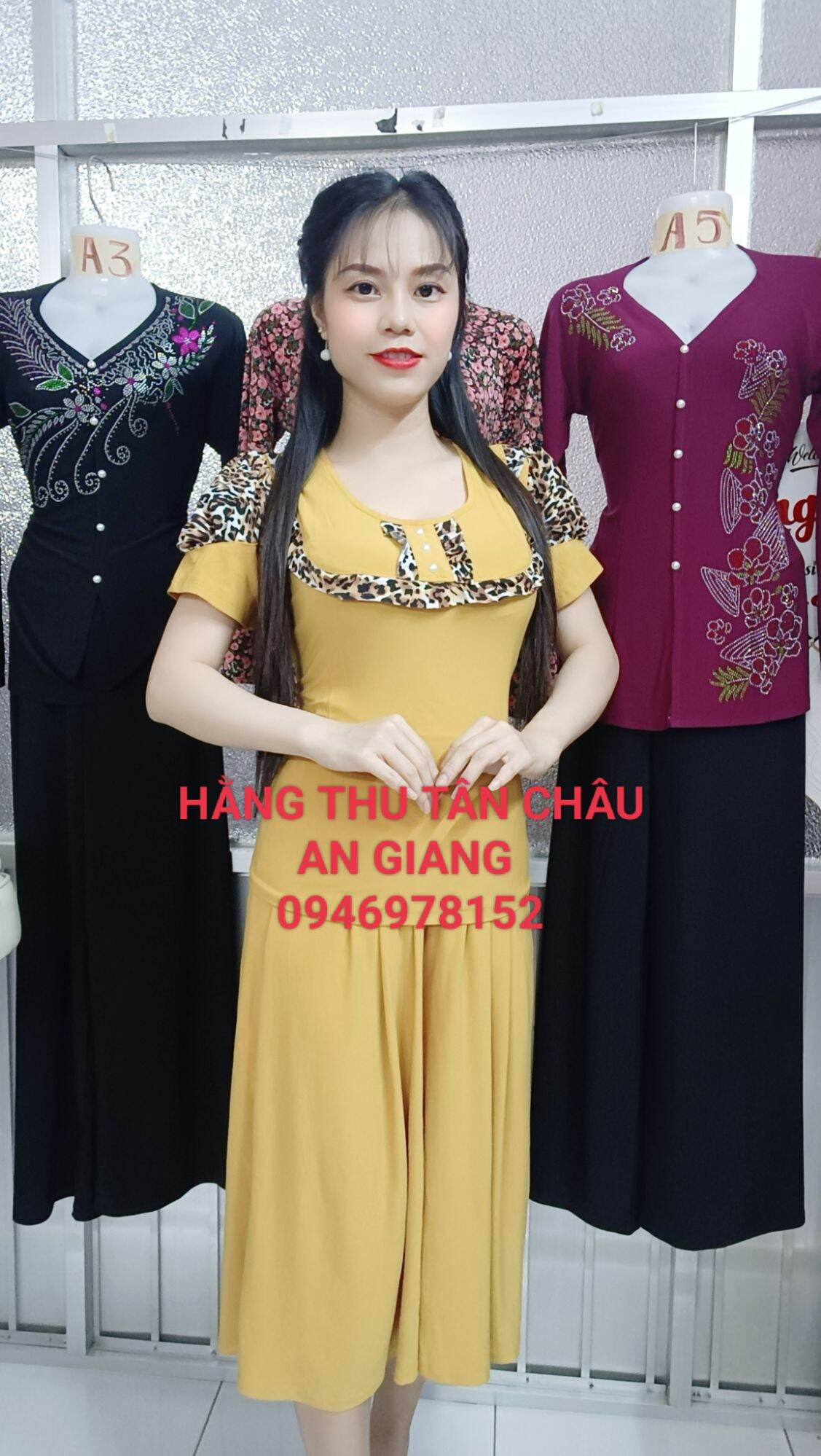 Bộ quần giả váy phối