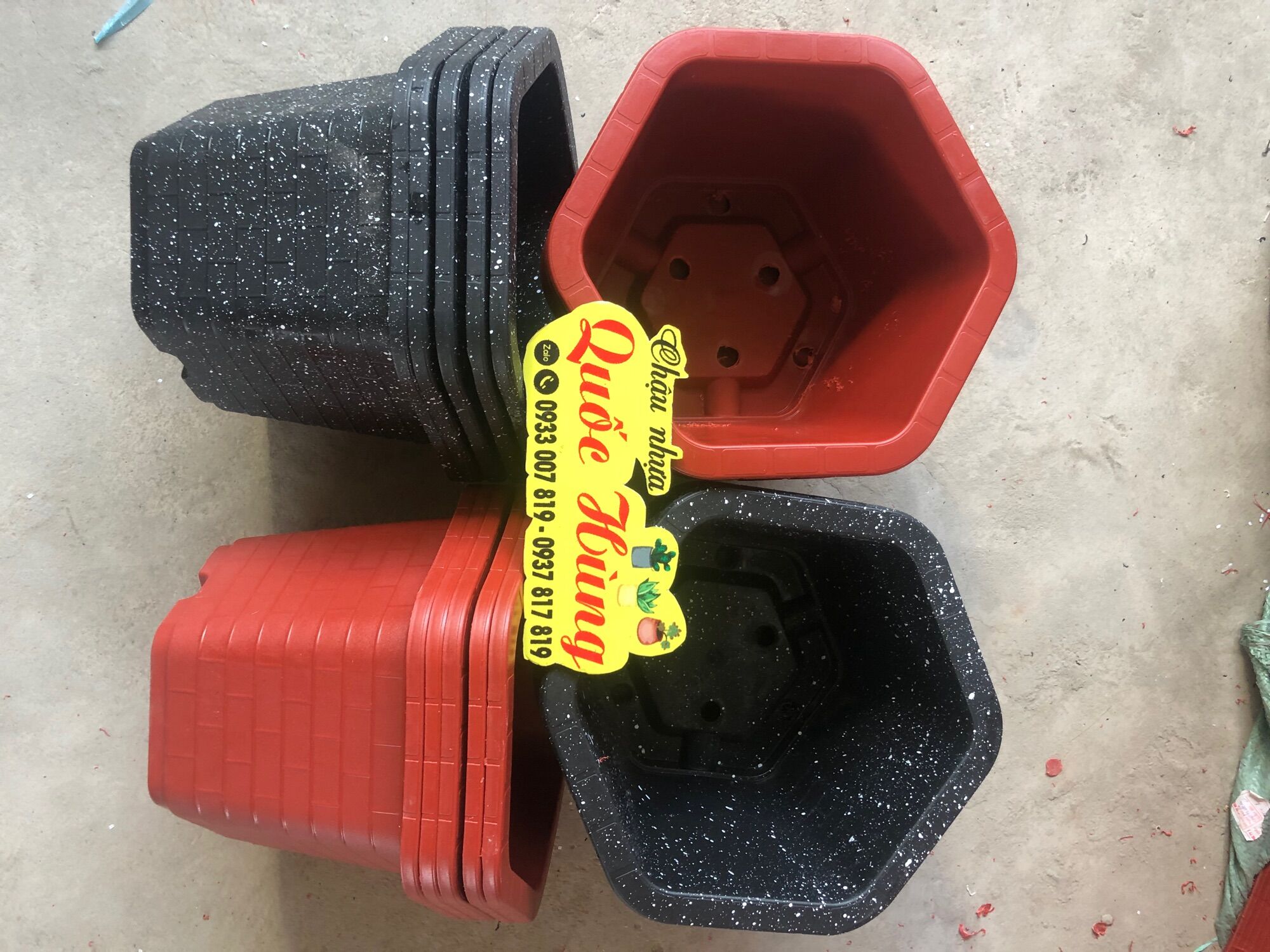 Combo 5 chậu FA380 Đen