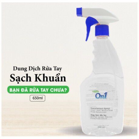 Dung dịch sát khuẩn tay nhanh On1 chai xịt 650ml