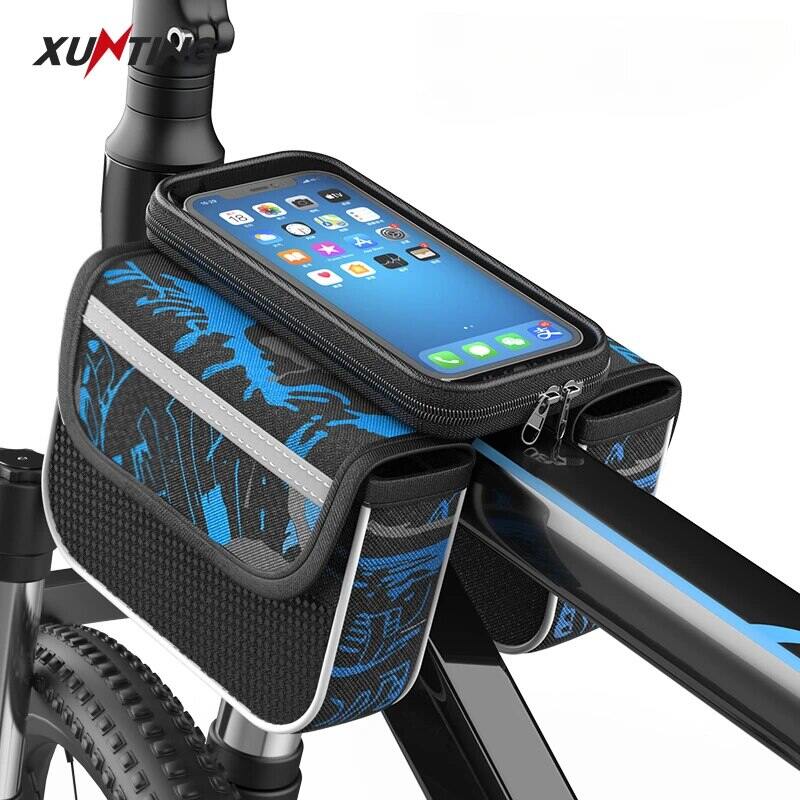 Xunting xe đạp pannier Top phía trước ống khung túi không thấm nước MTB đường xe đạp lưu trữ 6.0 inch trường hợp điện thoại đi xe đạp Túi màn hình cảm ứng