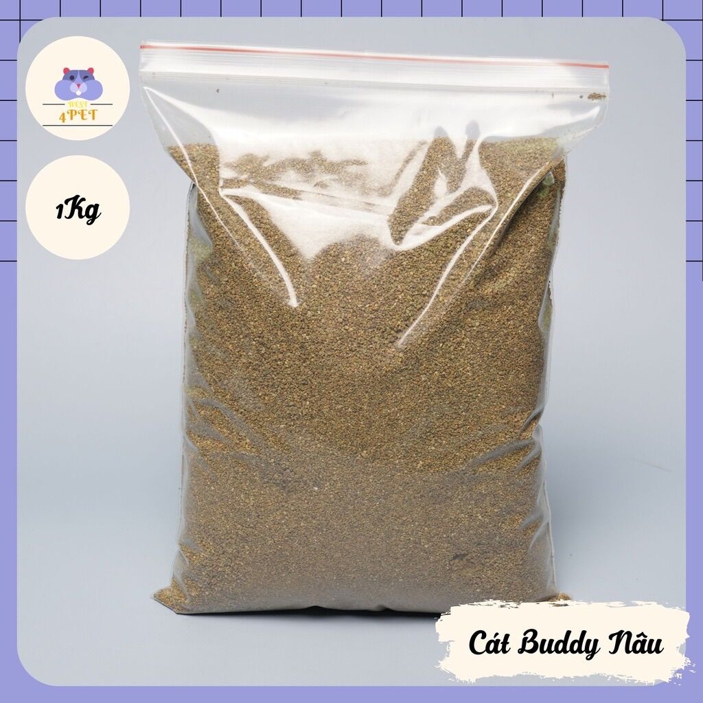 Cát buddy ấn nâu 1kg lót chuồng cho Hamster