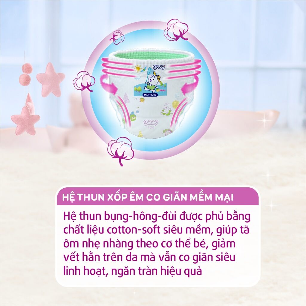 Tã bỉm quần Bobby L 104 miếng mẫu mới. Date 2026