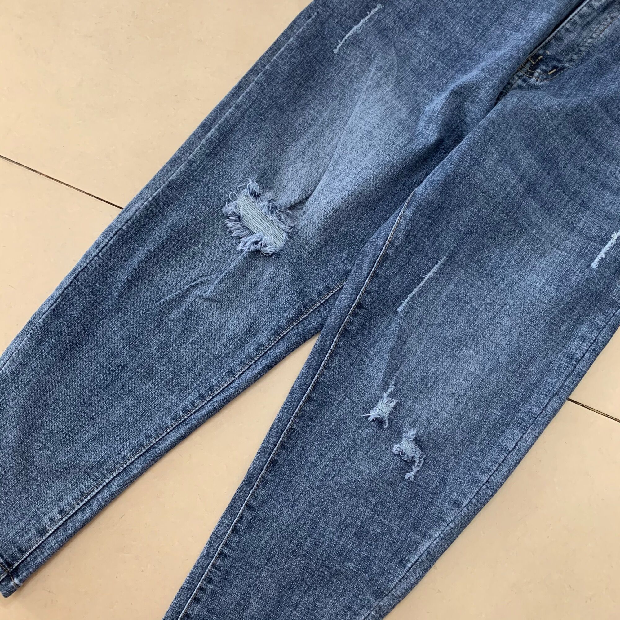 [HCM]Quần jean baggy rách bigsize co dãn