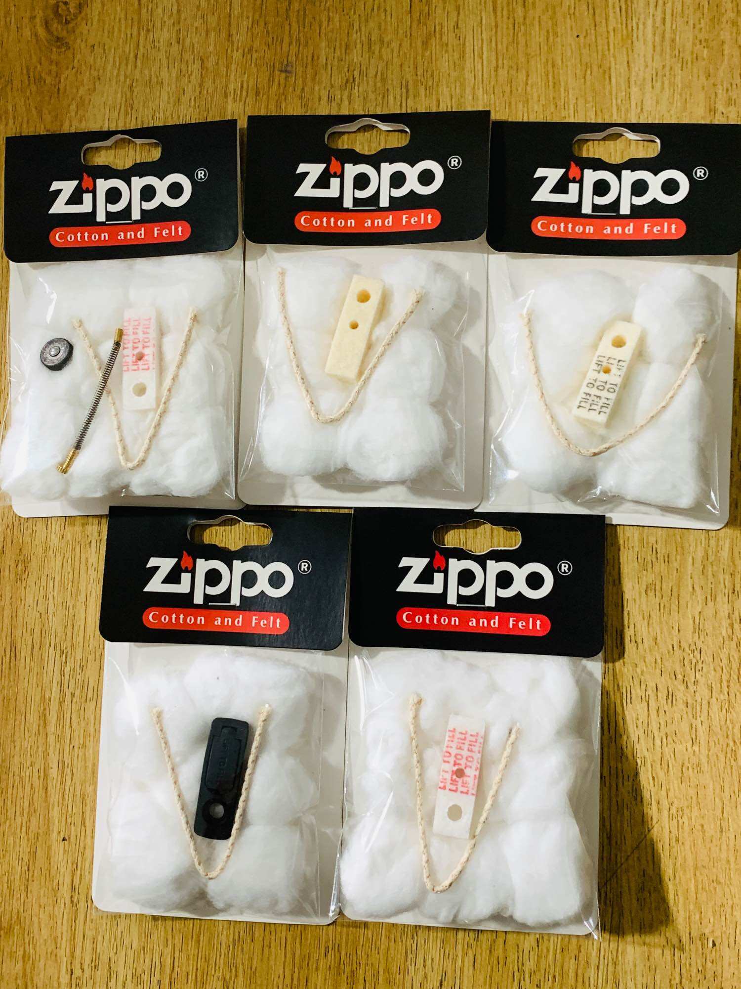 Bông Zippo ( gồm bông , tim , chặn xăng )