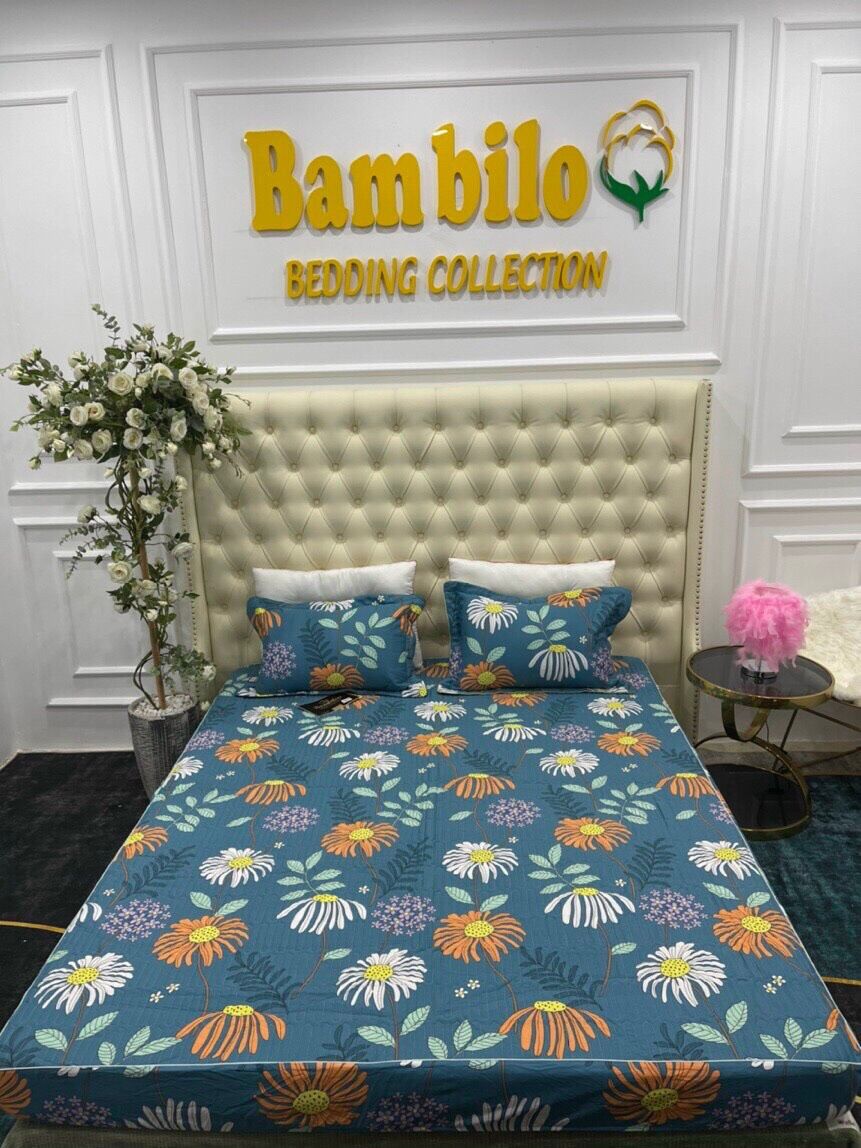 Bộ ga gối chun trần Bambilo 2mx2m2