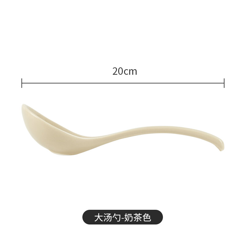 Muôi canh lớn gốm sứ muôi canh gia dụng cán dài muôi canh thịnh cỡ lớn muôi canh thìa canh cháo muôi canh ăn mì ramen muôi xới cơm