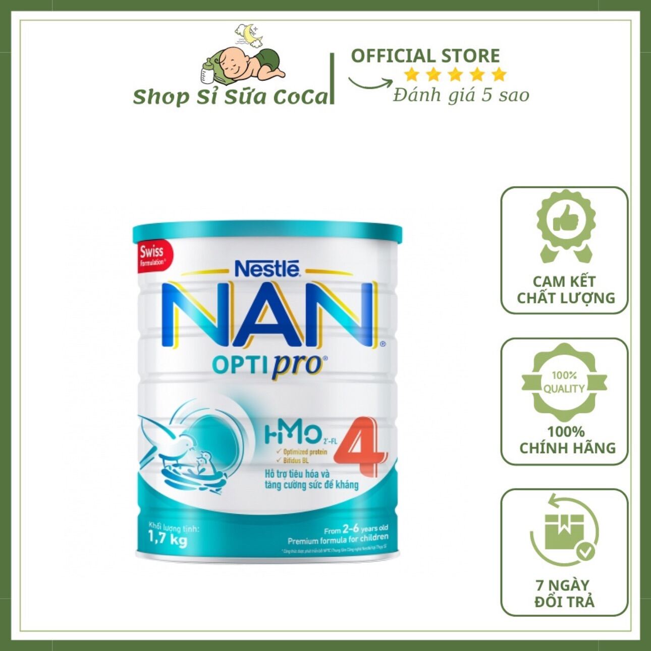 Sữa Nan Optipro số 4 1.7kg 2 - 6 tuổi