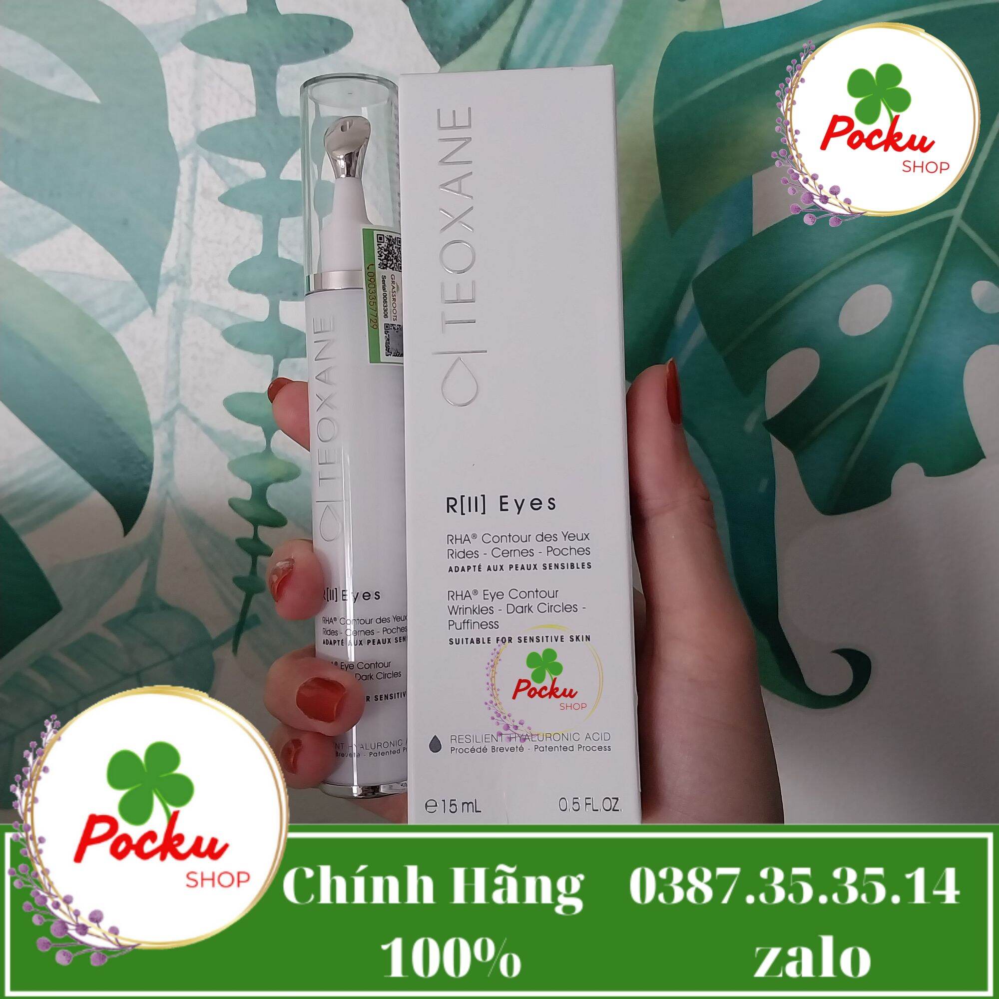 HÀNG CTY CÓ TEM Kem Dưỡng Da Chống Nhăn Vùng Da Mắt TEOXANE RHA TM