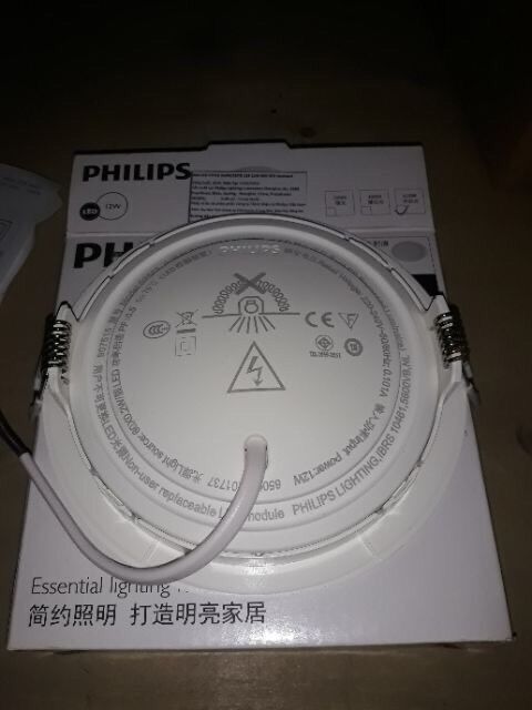 Đèn âm Trần Led 12W marcasite D125 Philips