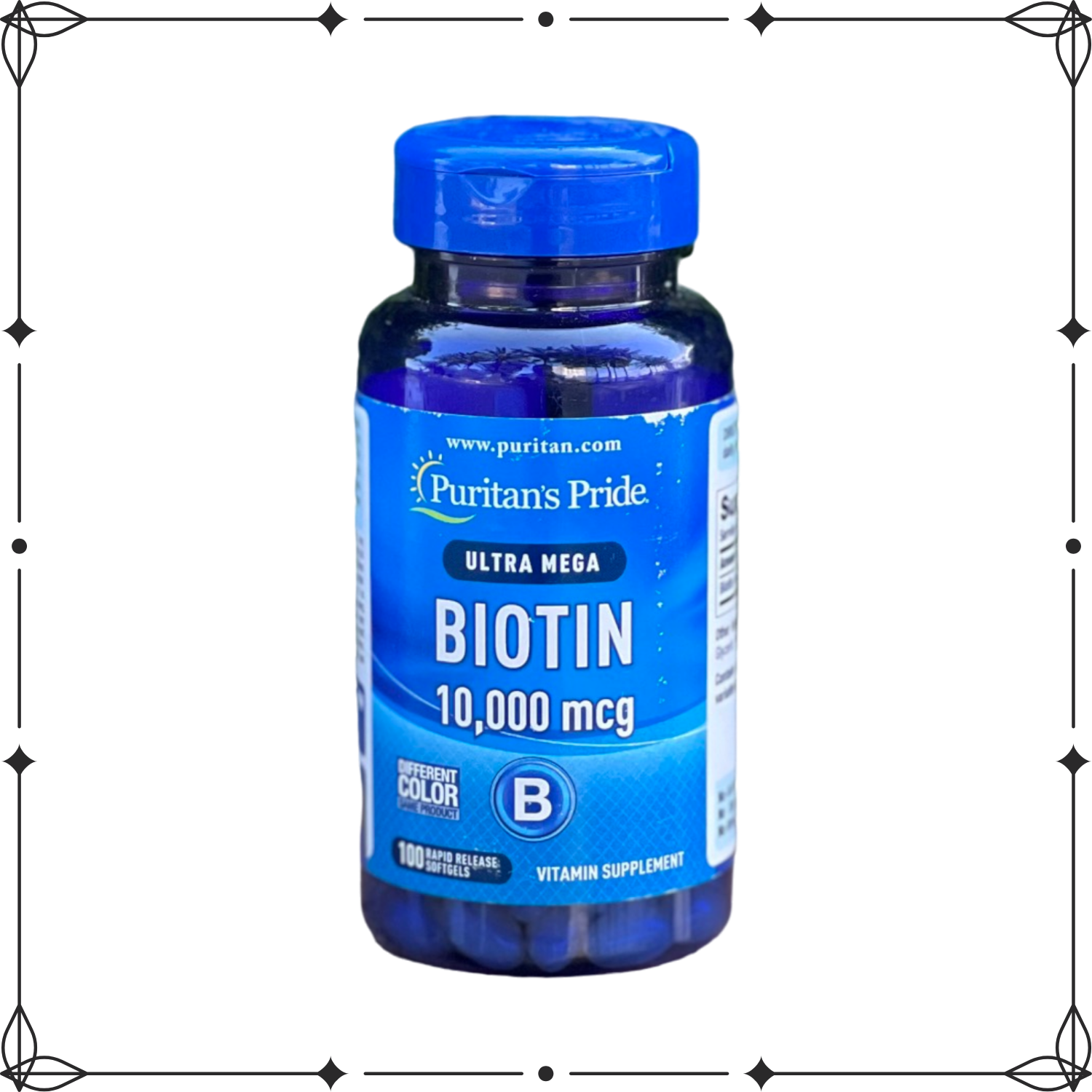 Puritan's Pride Biotin 10000mcg 100 viên - Viên Uống Hỗ Trợ Mọc Tóc của Mỹ.