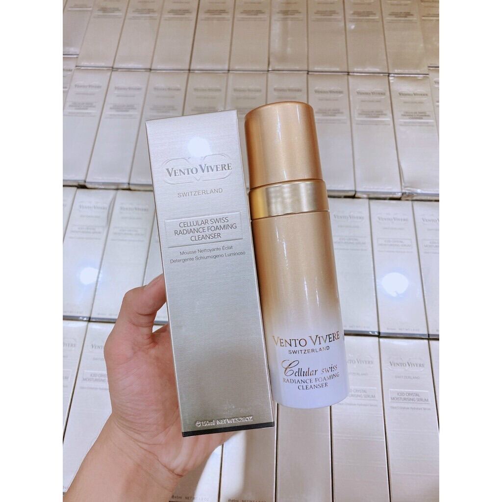 Sữa Rửa Mặt Vento Vivere Cellular Swiss Radiance Foaming Cleanser Thụy Sĩ 150ml