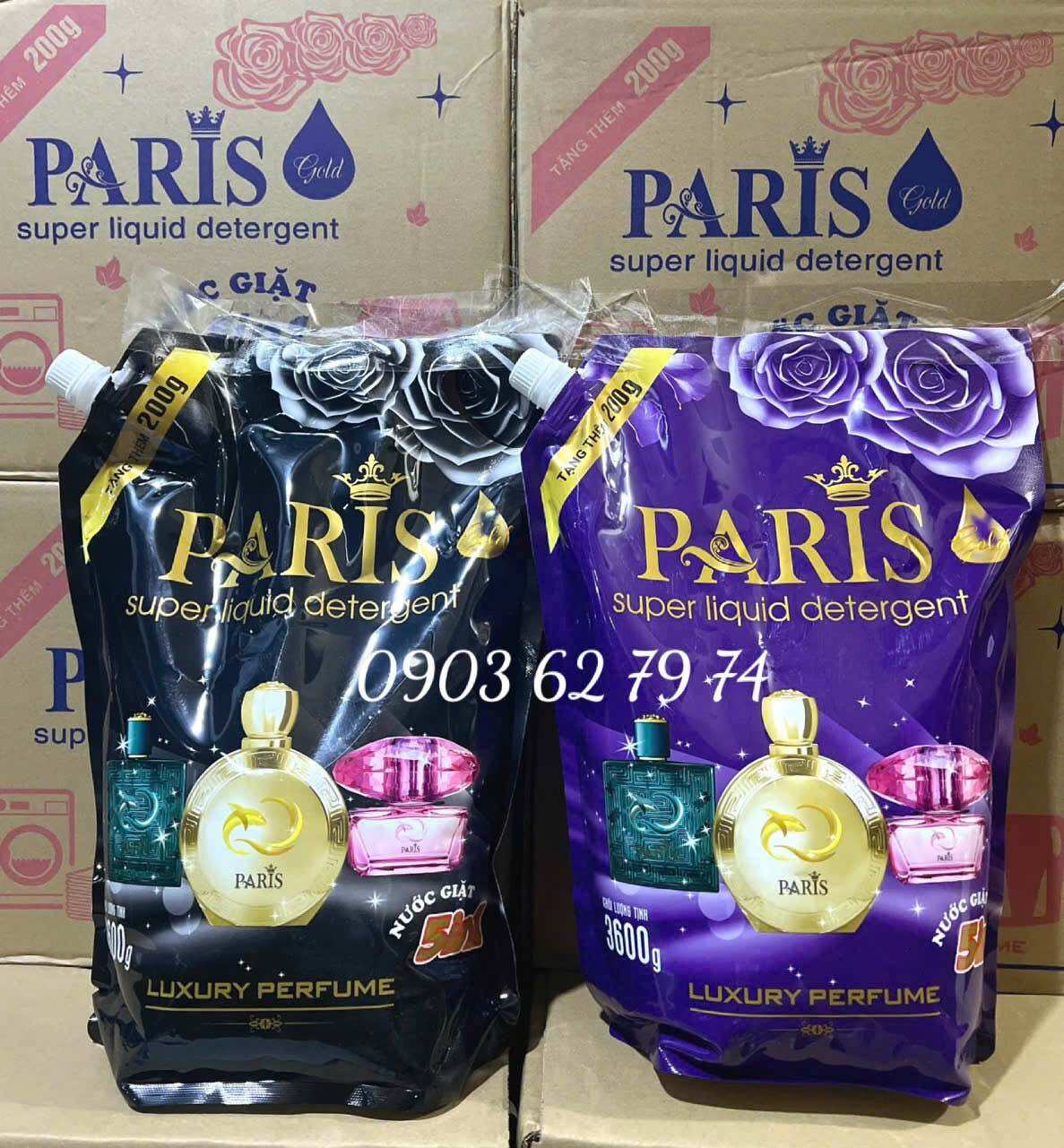 Nước Giặt Paris hương nước hoa Pháp túi 3,8 lít