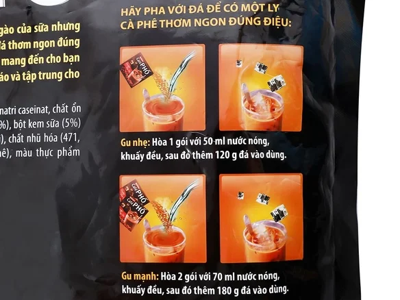 Bịch 30 gói Cà phê sữa đá MacCoffee Café Phố 720g