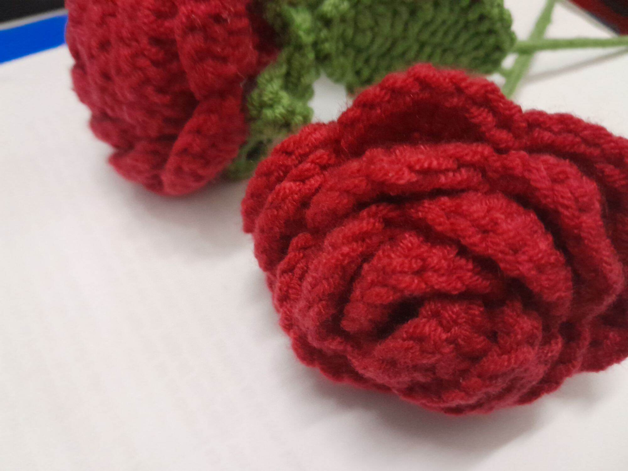 Hoa hồng bằng len sợi 🌹🌹🌹- Sản phẩm handmade (Ảnh thật từ shop)