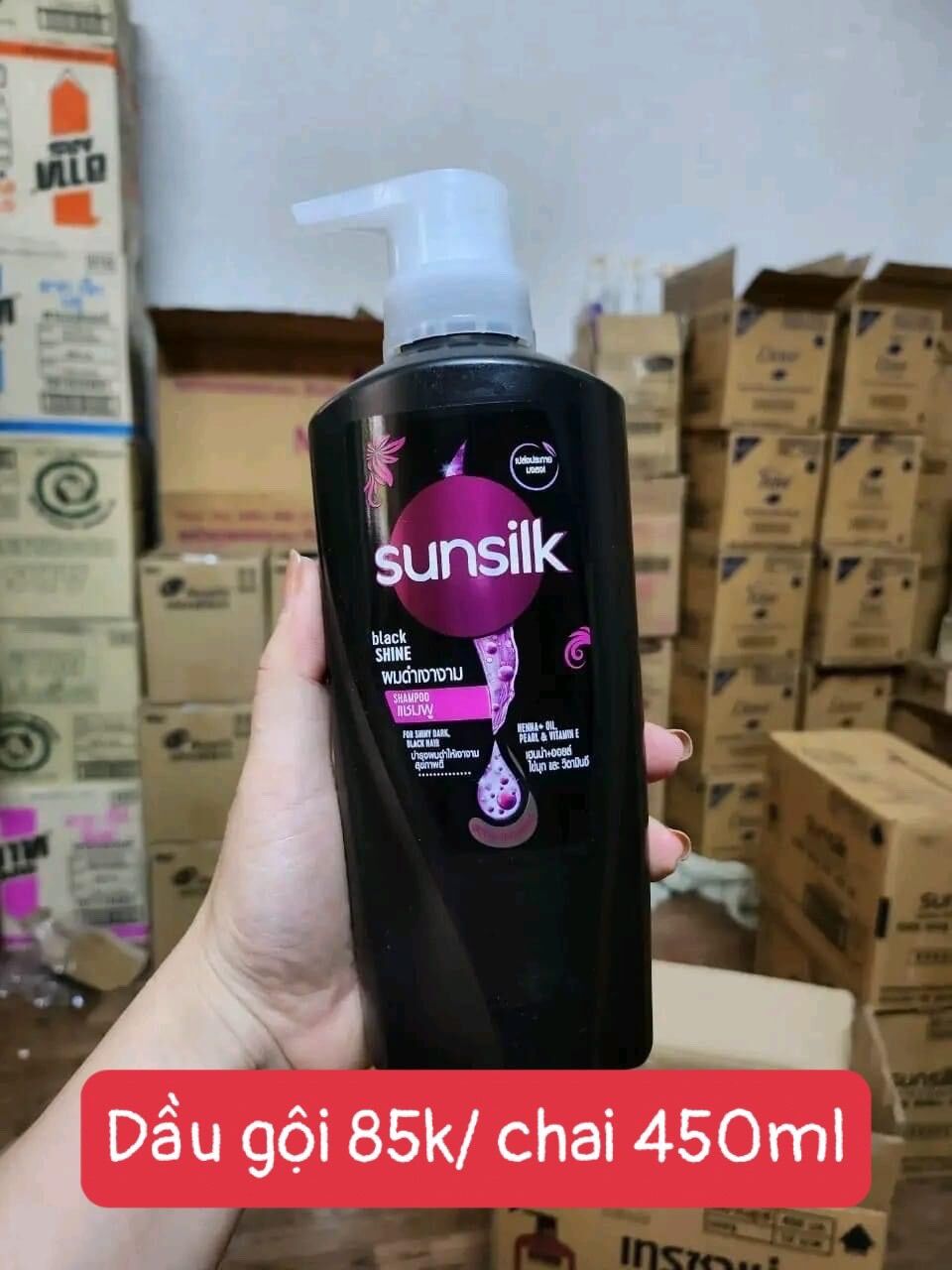 Dầu gội Sunsilk Thái 380ml Chai màu đen