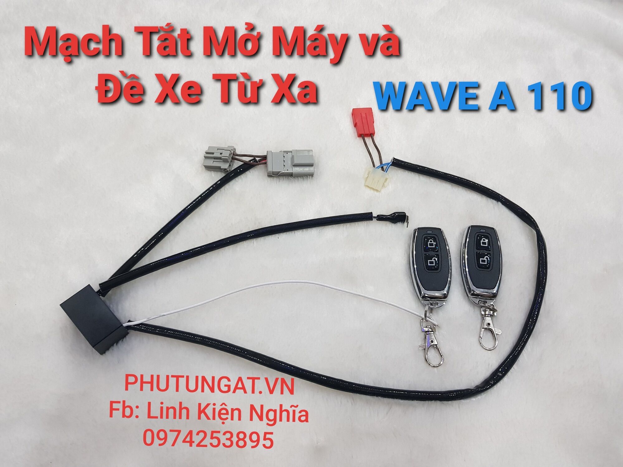 Mạch Tắt Mở Máy Và đề xe từ xa xe Wave A110 Wave RSX ko cần dùng chìa khoá