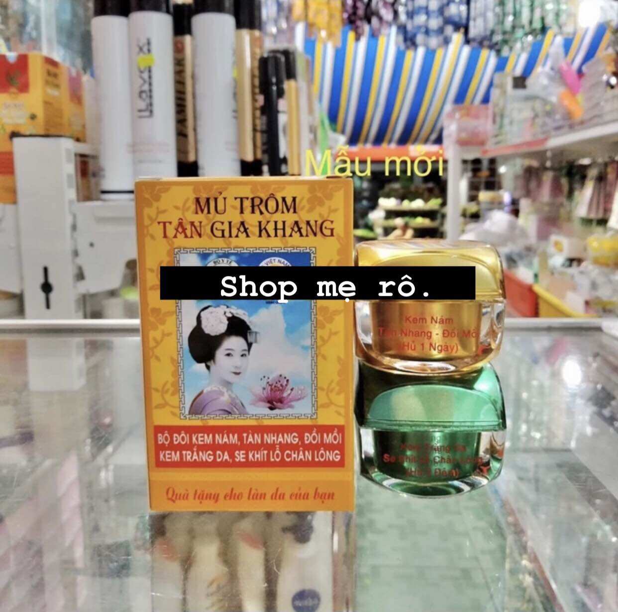 bộ đôi kem mủ trôm nám,trắng da,chống nắng 1 hộp gồm 2 hủ ngày và đêm 6gr/1 hủ
