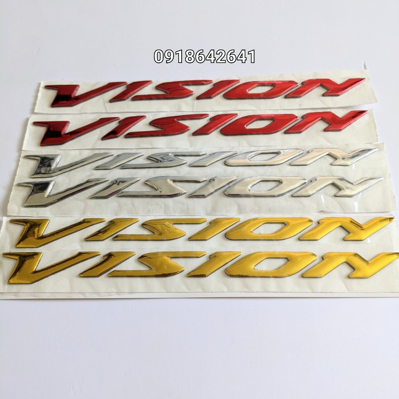 Bộ tem chữ Vision nhựa dẻo đời 2014-2020