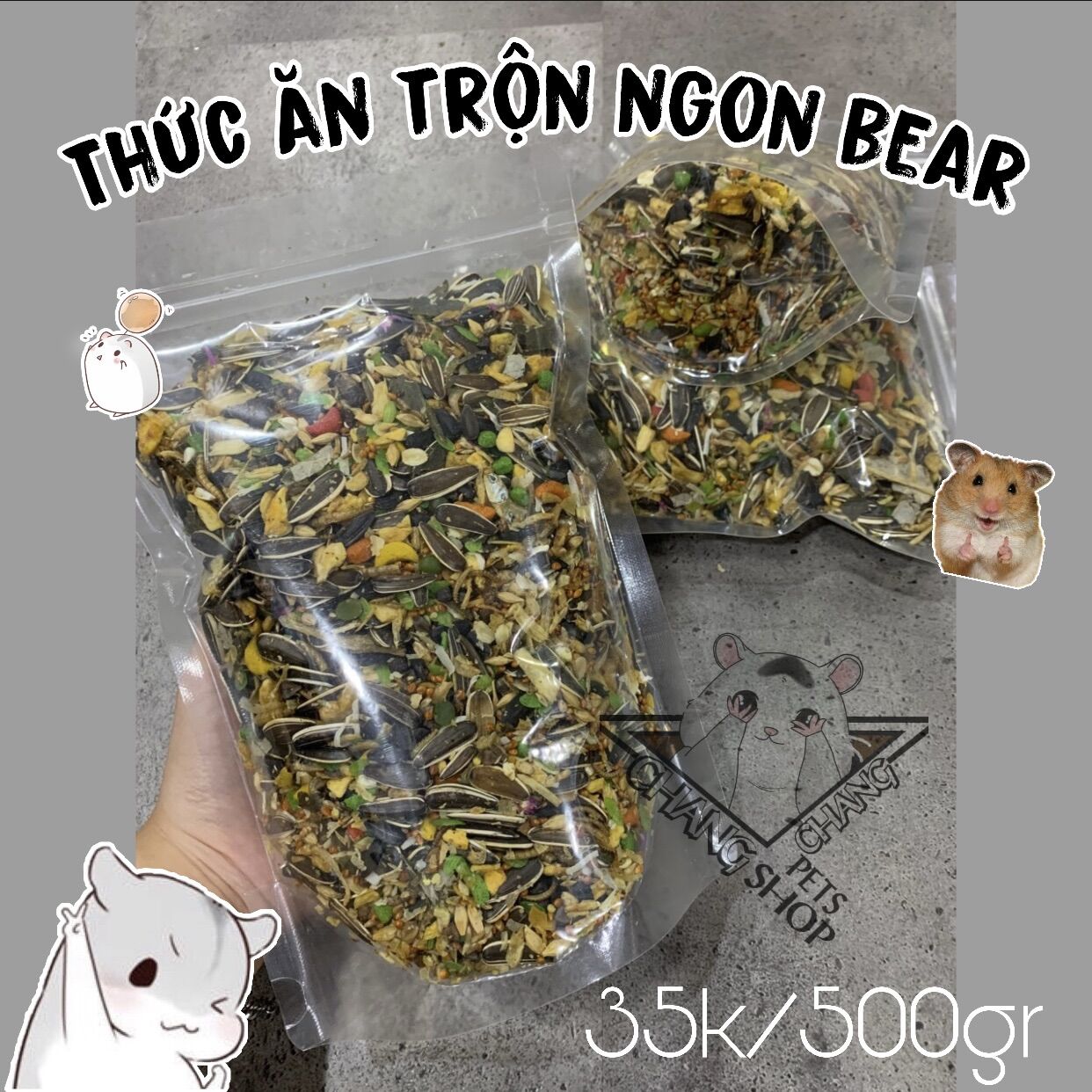 Thức ăn trộn ngon dành cho hamster bear