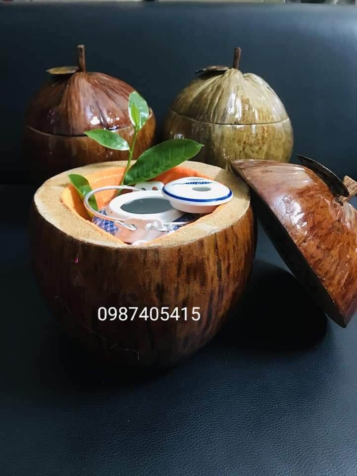 Bình ủ ấm trà trái dừa 1,2l không đế