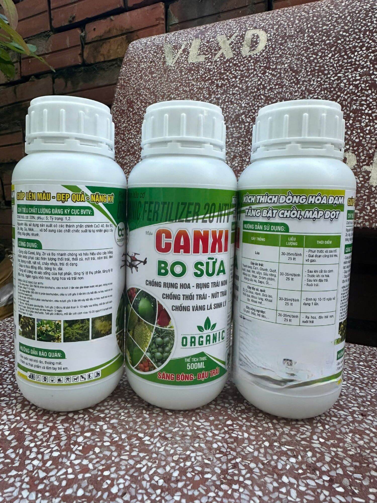Canxi bo sữa 500ml Chống rụng trái non - tăng đậu trái - lên màu đẹp - giữ cuốn hoa tươi
