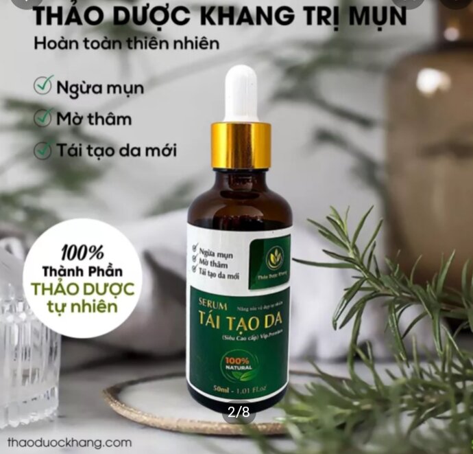 Serum Đánh Bay Sẹo Rỗ Mụn Thâm -Thảo Dược Khang 30ml