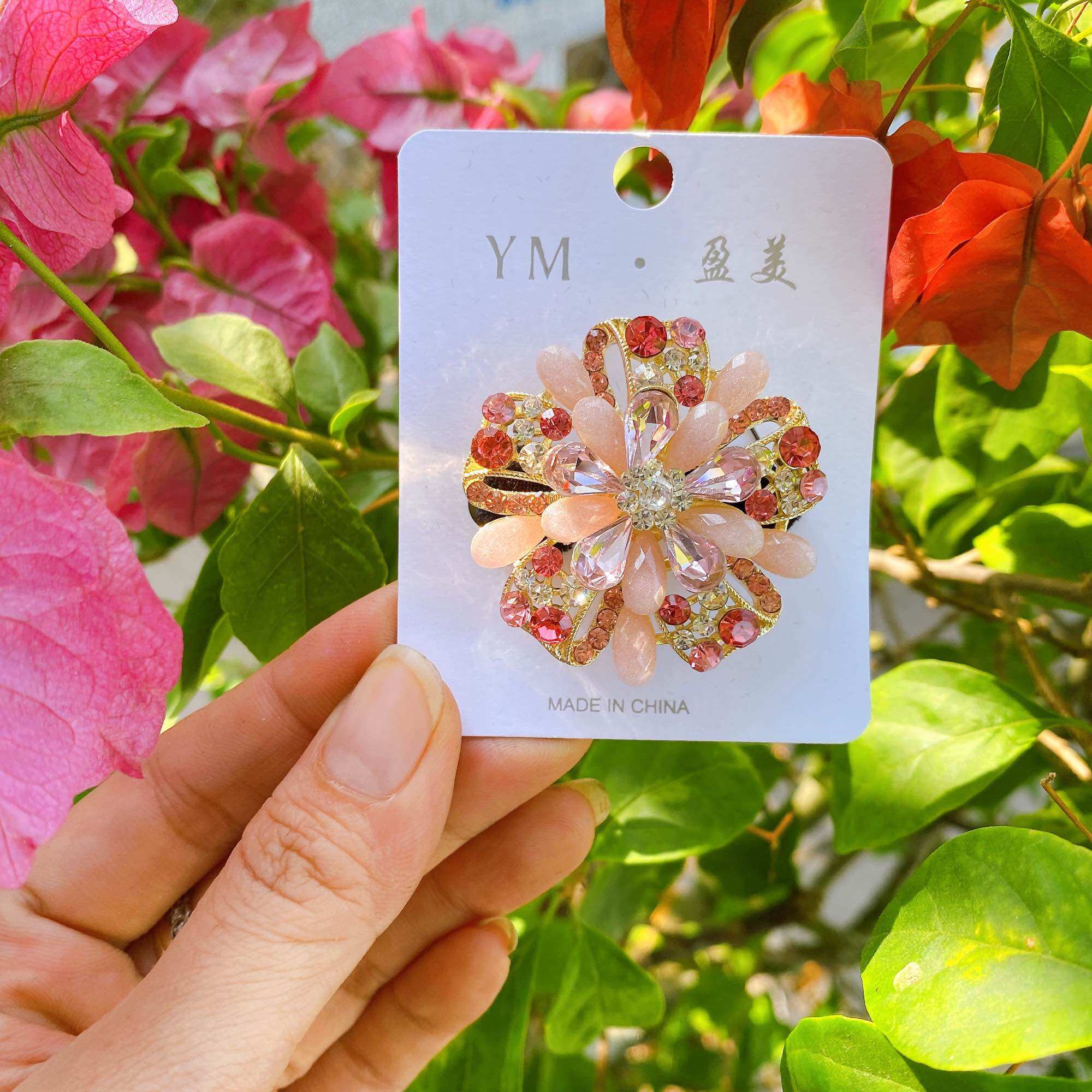 Cột tóc nhung đính đá pha lê cao cấp sáng lấp lánh