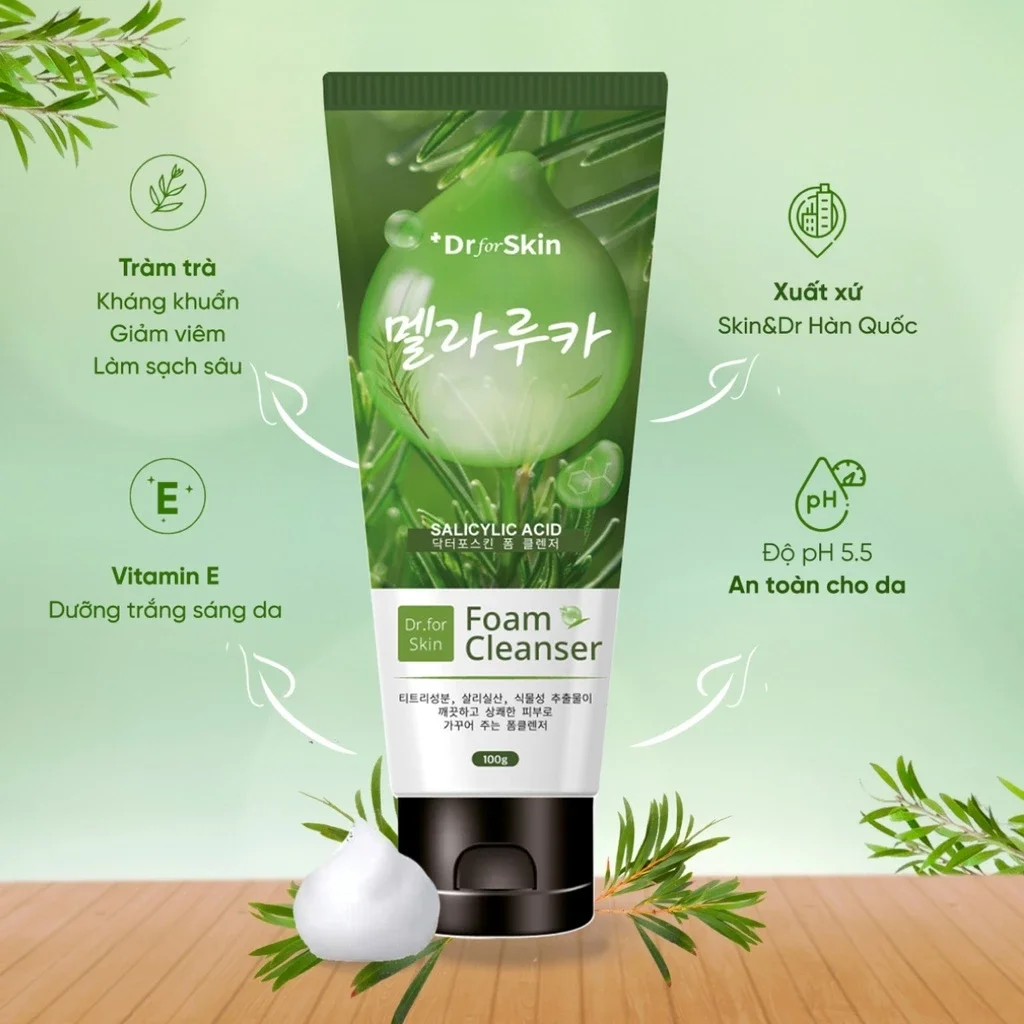 Sữa Rửa Mặt Tràm Trà Skin&Dr Tea tree 100g