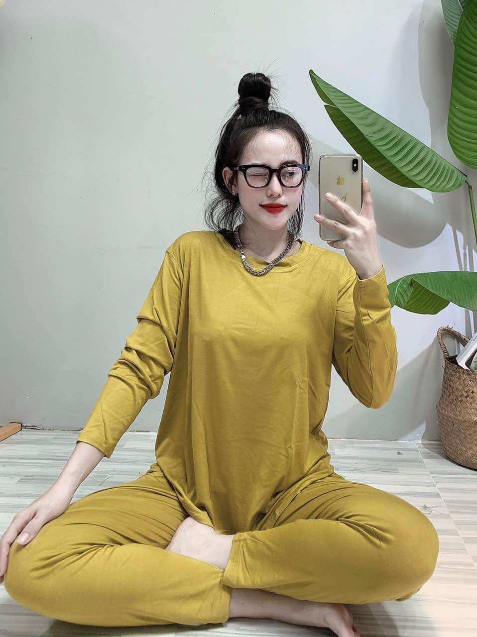 Bộ Ủ Kem Thun Lạnh Quần Ôm có size 40-65kg