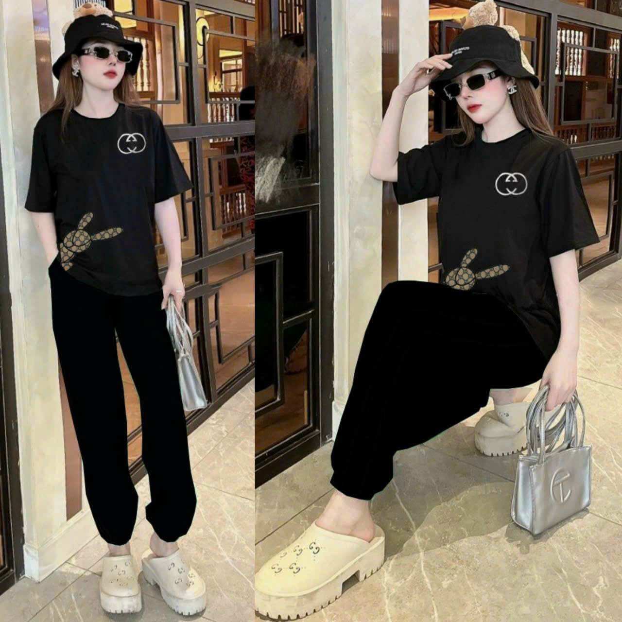 SÉT BỘ COTTON THÊU QUẦN ỐNG BO