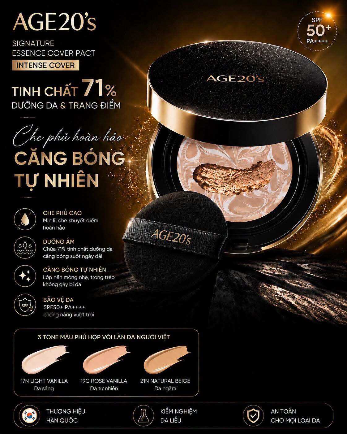 [CHÍNH HÃNG 100%] PHẤN TƯƠI AGE 20’S SIGNATURE ESSENCE COVER PACT INTENSE COVER (KO KÈM LÕI)
