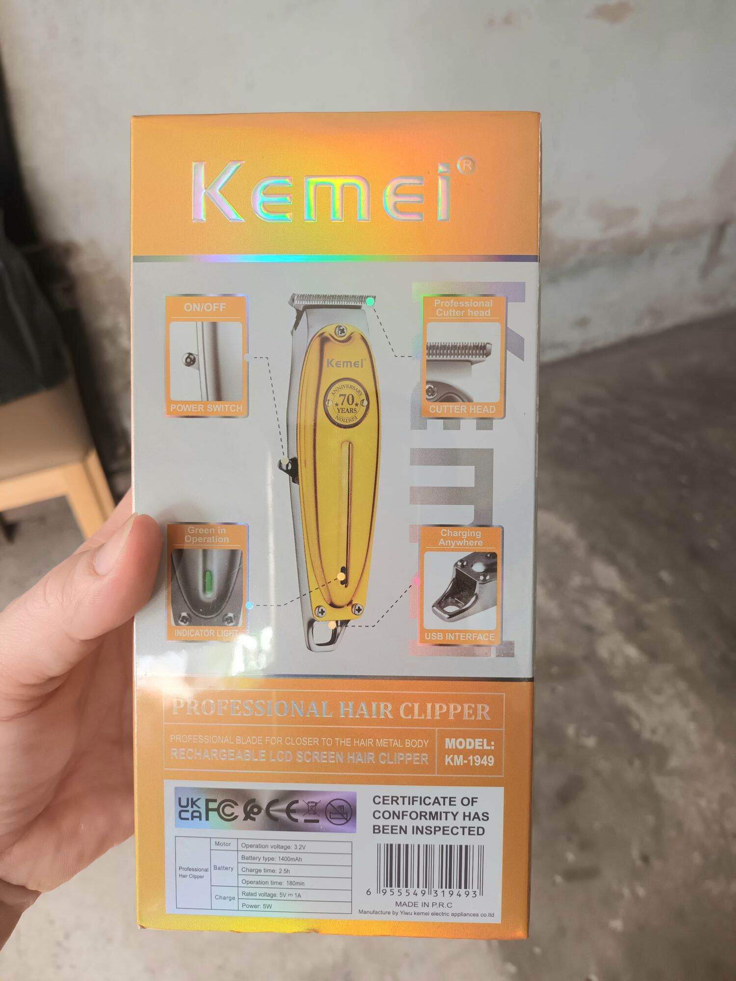 Tông Đơ Cắt Tóc Kemei 1949 (Tông Đơ Chấn Viền)