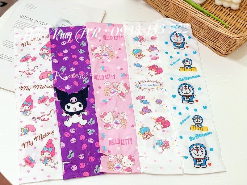 Bao tay chống nắng Hello Kitty - Doremon Doraemon