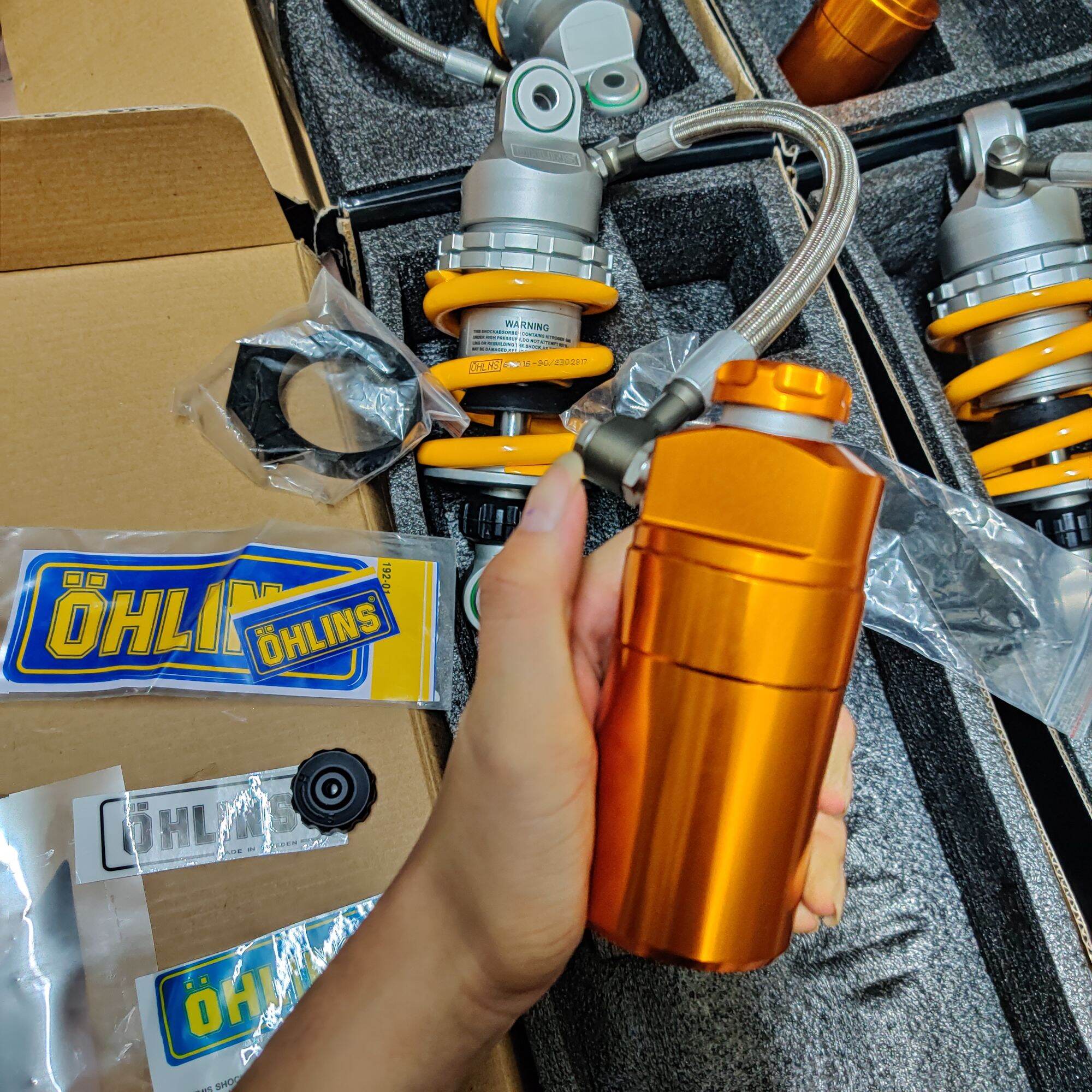Phuộc OHLINS bình dầu xoay 360 độ lắp Ex135 Ex150 Ex2010 Ex155....