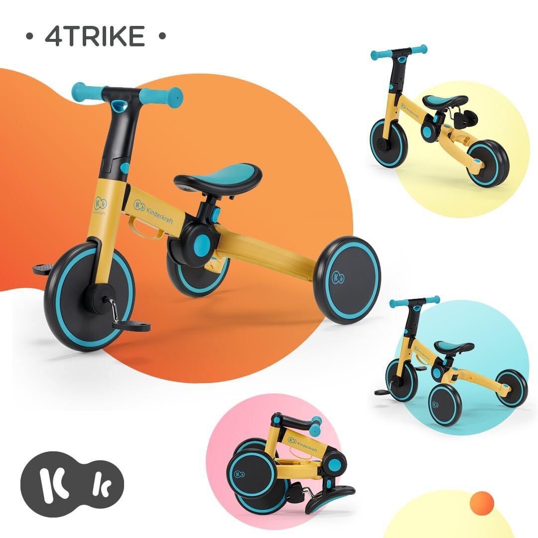 Xe đạp 3 bánh cho bé từ 1 tuổi trở lên, bằng thép, KINDERKRAFT - 4TRIKE