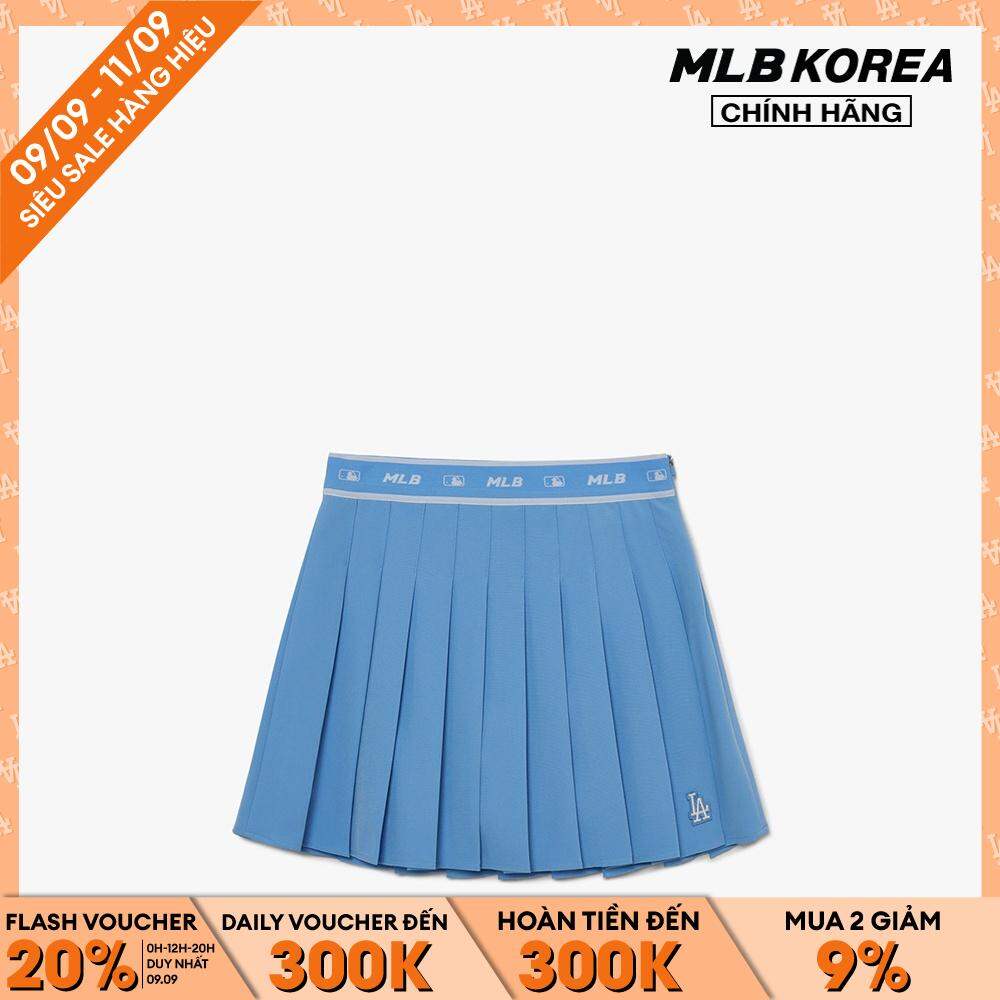 MLB - Chân váy xếp li mini Basic Small Logo 3FSKB0133-07SBS