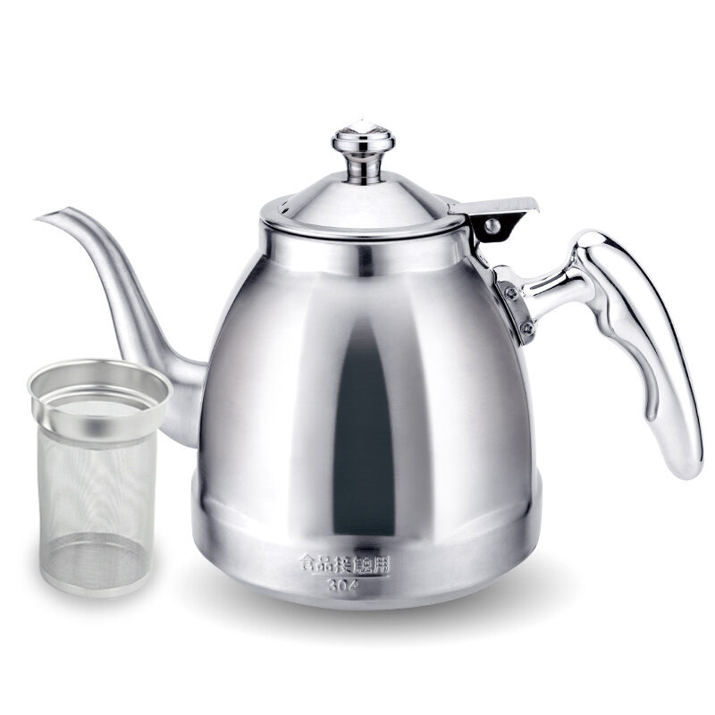 Ấm Đun Nước Bằng Thép Không Gỉ 304 Dày Dặn Ấm Từ Chuyên Dụng Ấm Đáy Bằng Ấm Pha Trà Trà Kungfu Gia Dụng Có Lưới Lọc