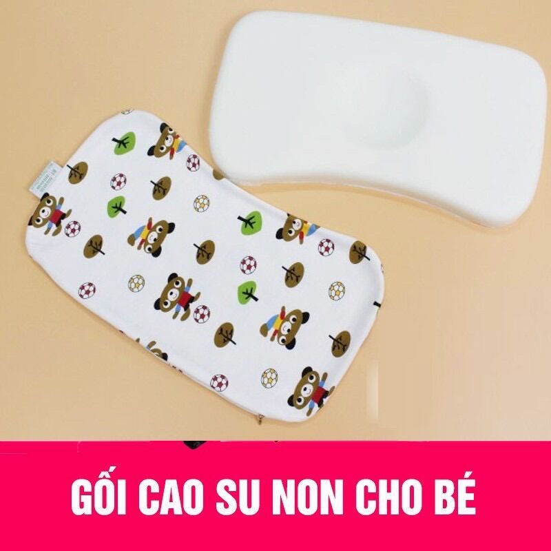 Gối cao su non cho bé chống bẹp đầu