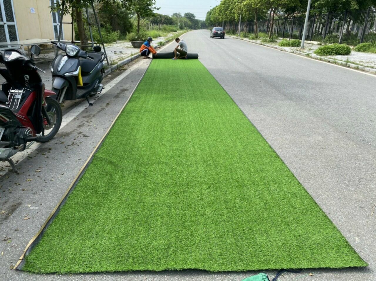 Cỏ nhân tạo, cỏ nhựa nhân tạo 2cm trải sàn feeship