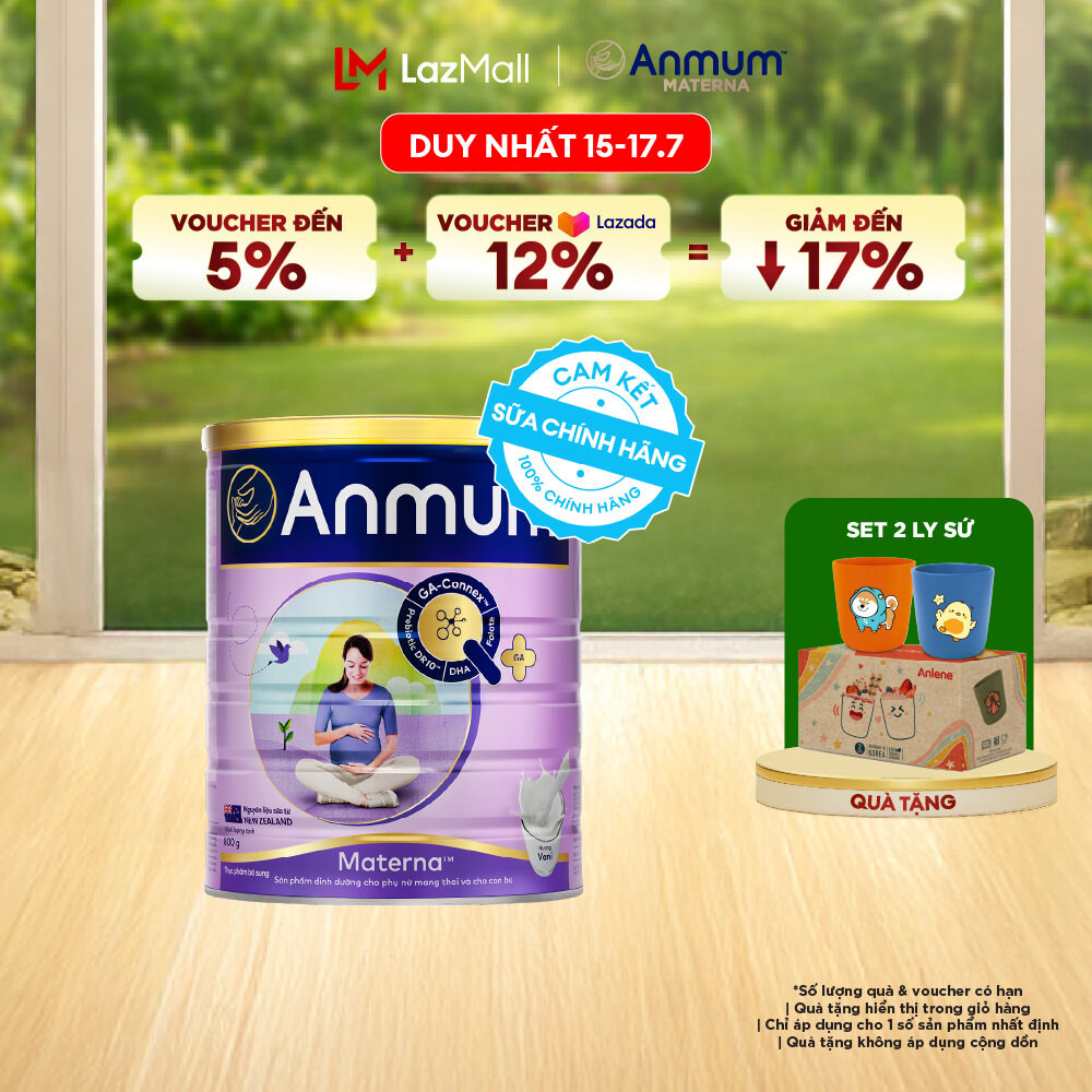 [Voucher giảm đến 26%]Sữa Bột Dành Cho Mẹ Bầu Anmum Materna Hương Vani 800G