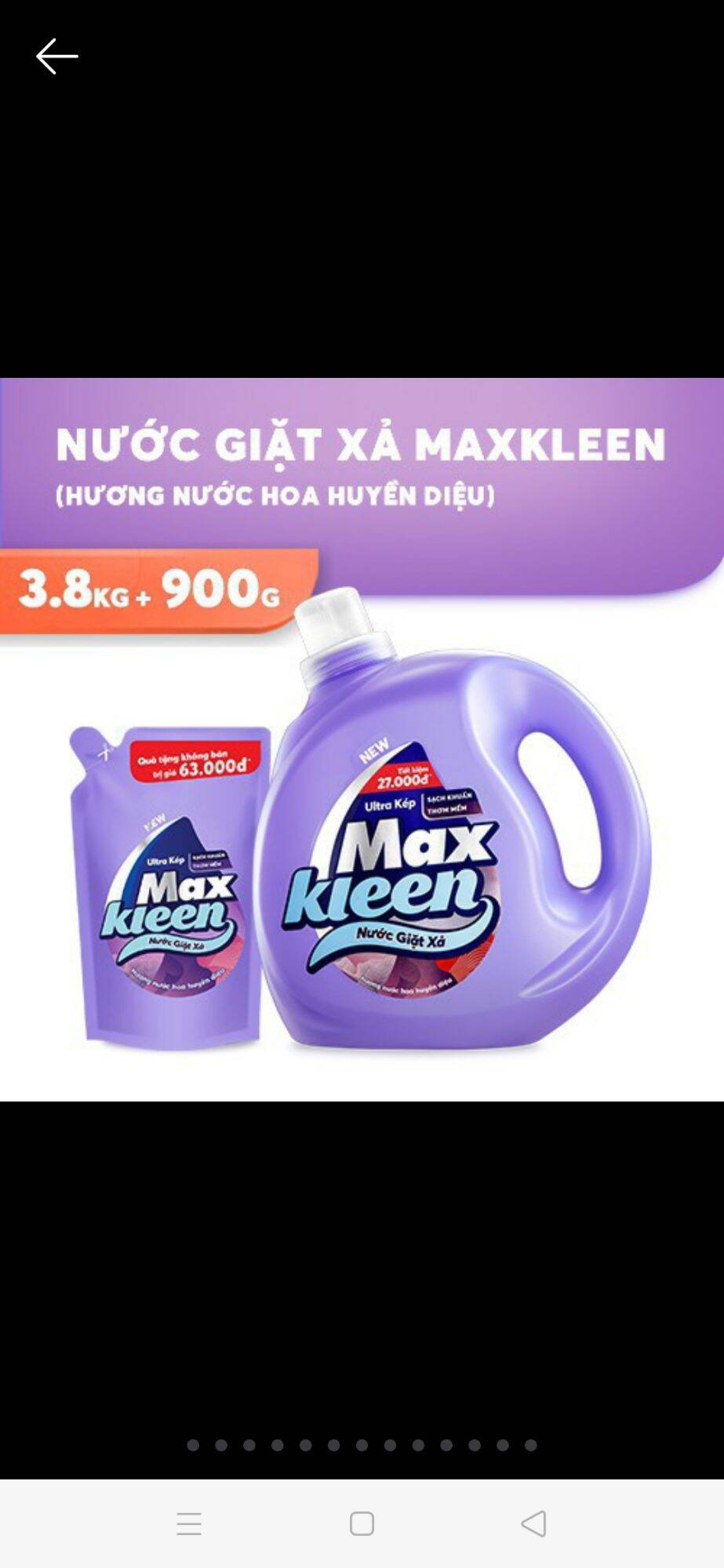 [HCM]Nước Giặt Xả MaxKleen chai 3.8kg + 900g