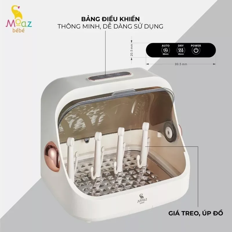 Máy úp bình sữa tiệt trùng bình sữa Moaz bebe