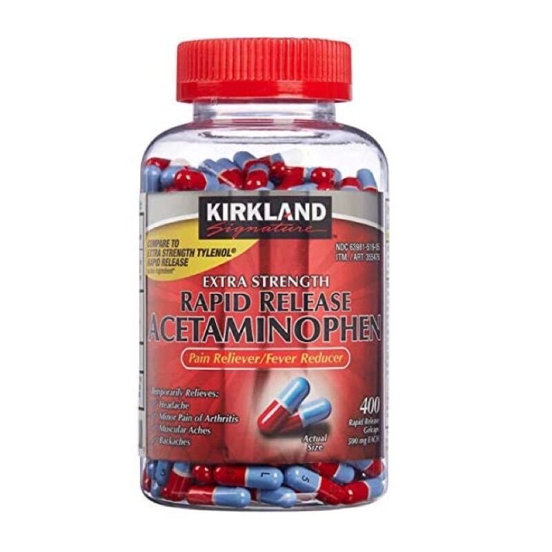 Viên Kirkland Extra Strength Rapid Release minophen 500mg