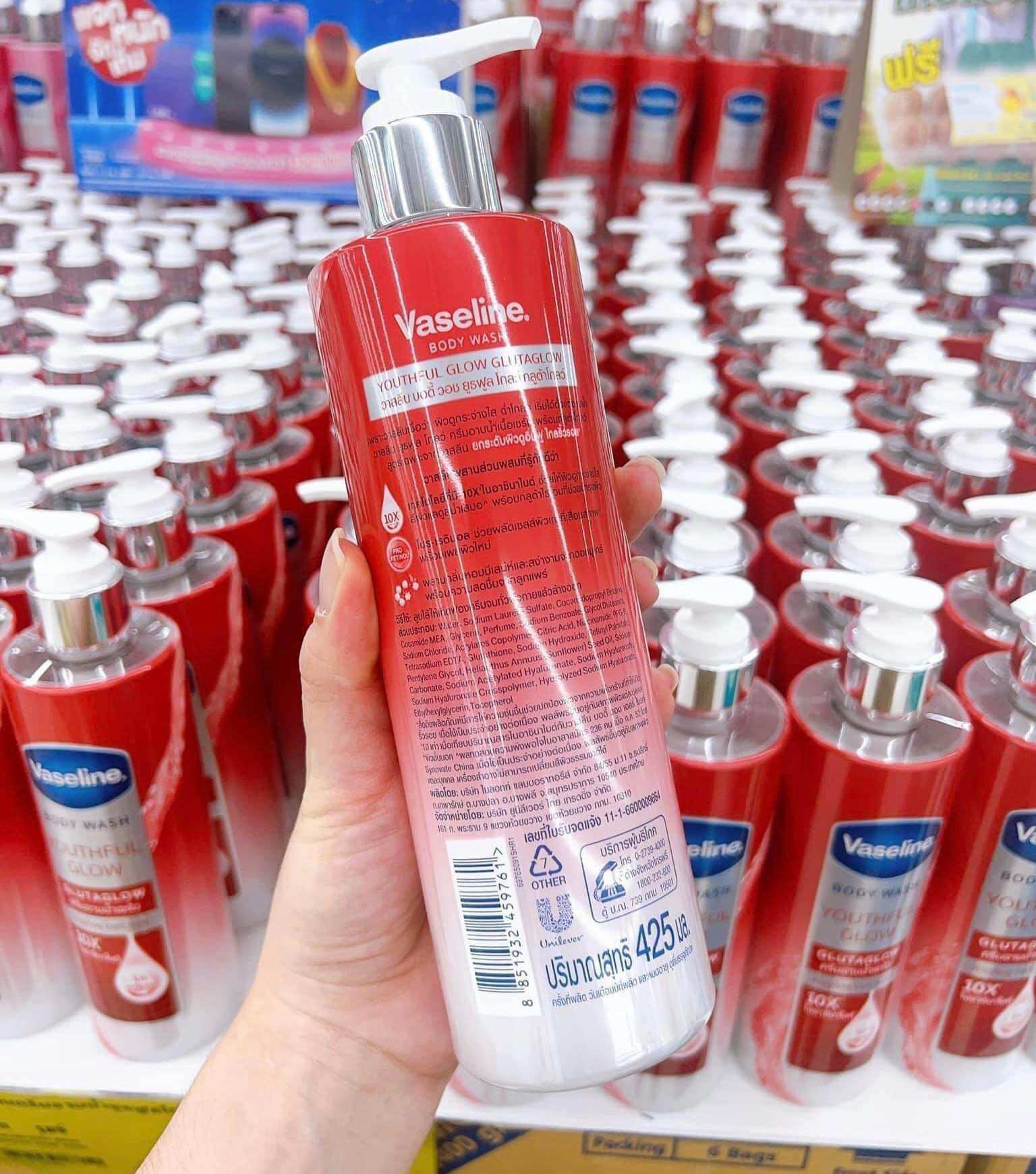 Sữa tắm vaseline gluta glow 10x thái lan