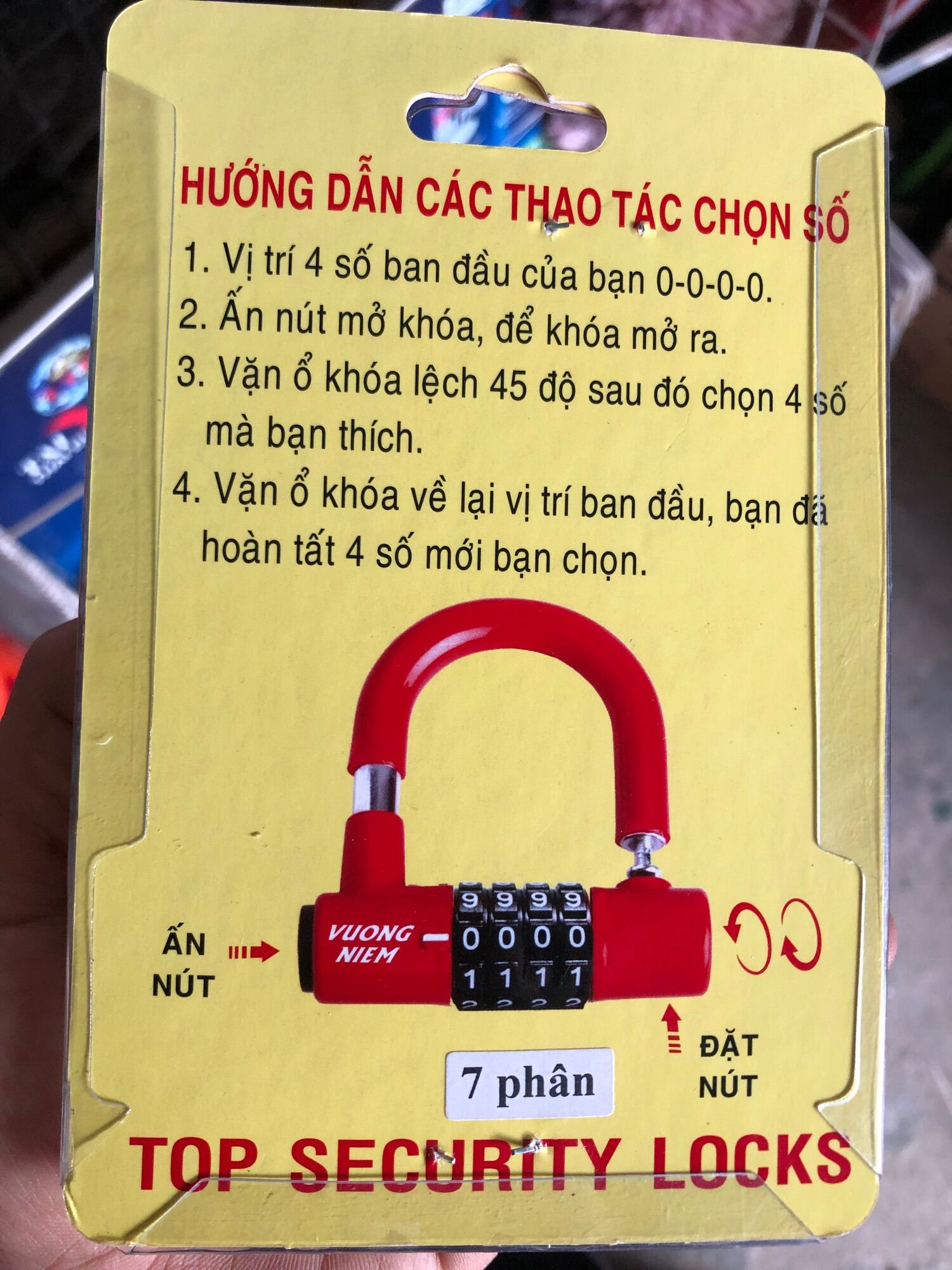 ( Chính hãng) Khoá số Vương Niệm 7F cao cấp