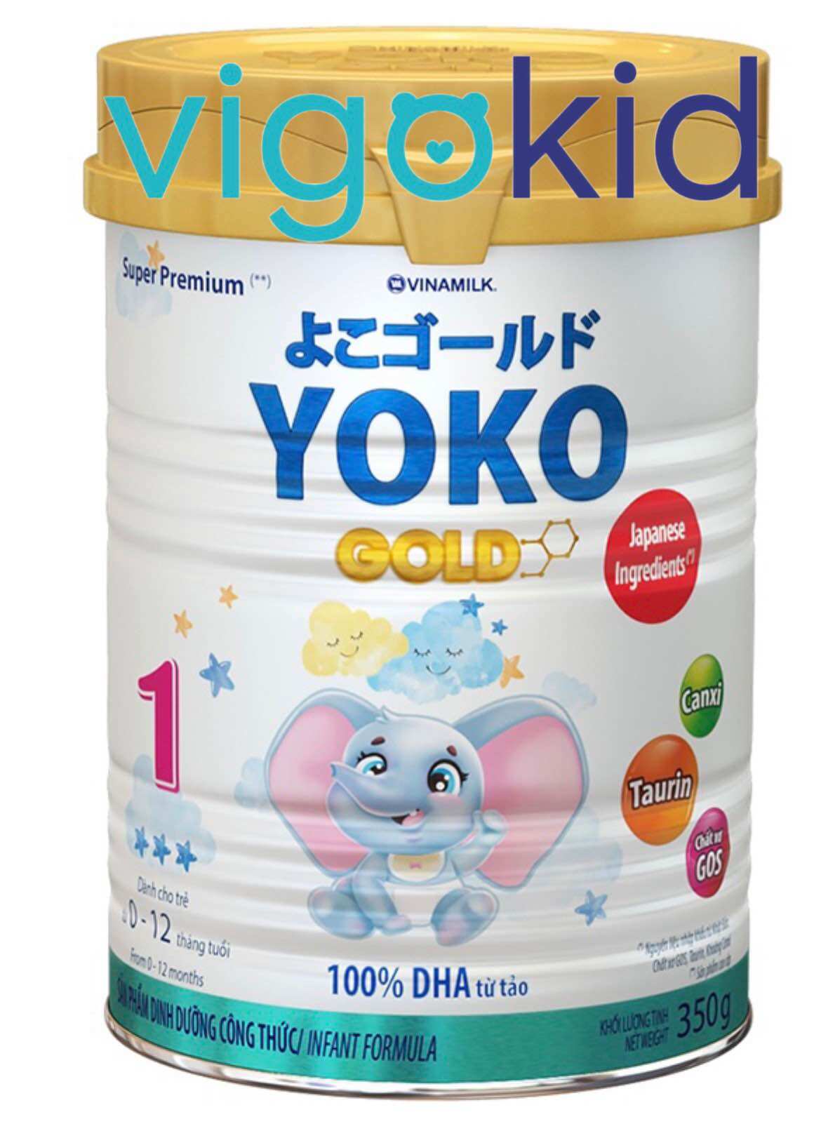 SỮA CÔNG THỨC VINAMILK YOKO GOLD LON SỐ 1 350G (HSD 2025)