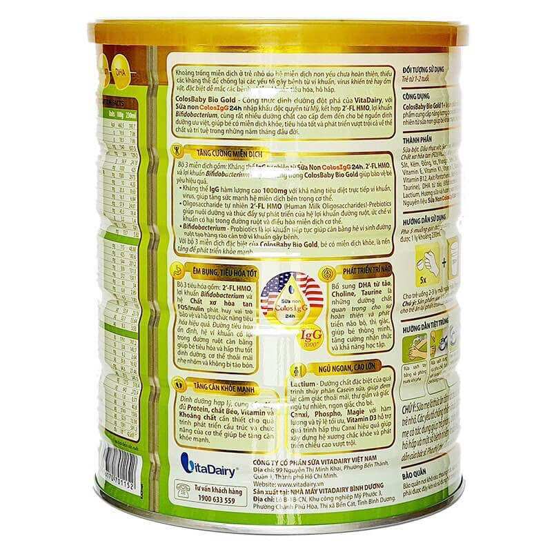 Sữa bột Colosbaby Bio gold 1+ 800g
