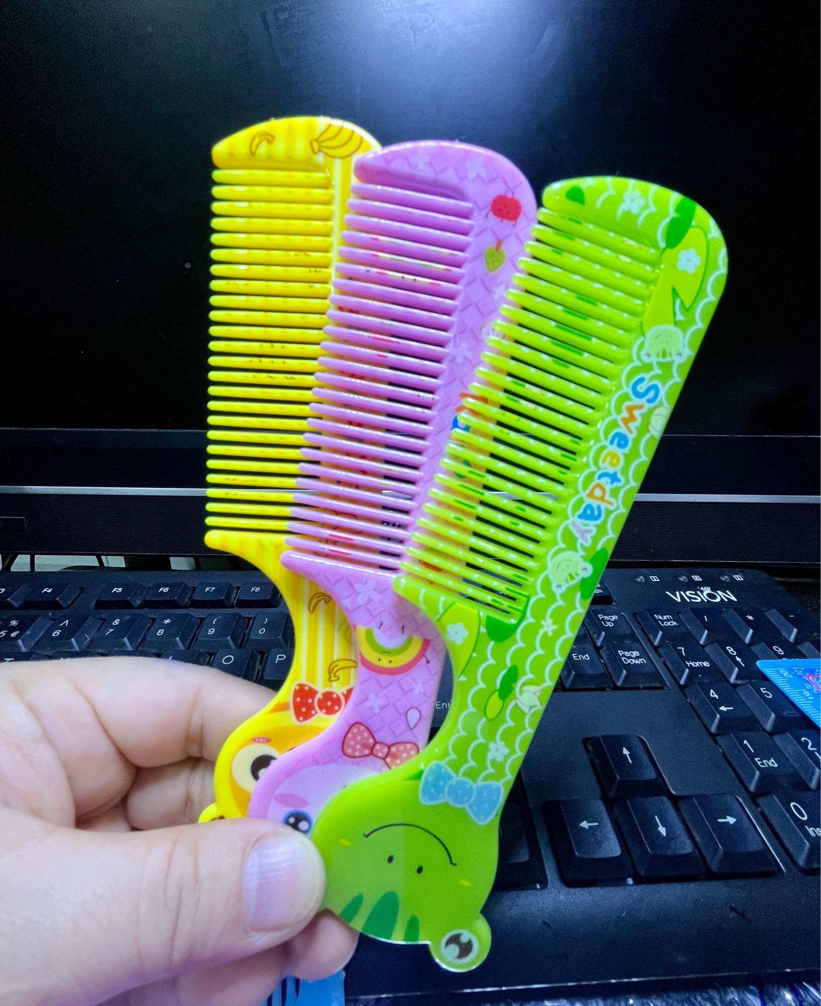 😻 Set 10 Lược Mini Hình Mèo, Bỏ Bóp (Dài 14cm, có 2 Loại)