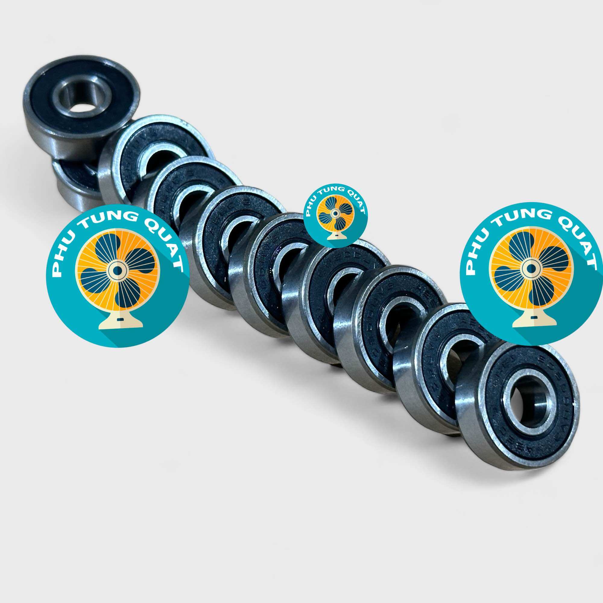 Combo 10 vòng bi 608 loại thường 8mm x 22mm - bạc đạn no brand phụ tùng quạt
