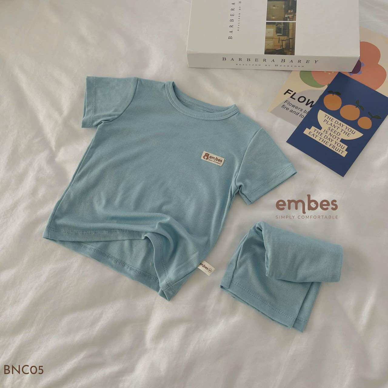 [8-10kg] HÃNG EMBES Bộ đồ mặc nhà bé trai bé gái